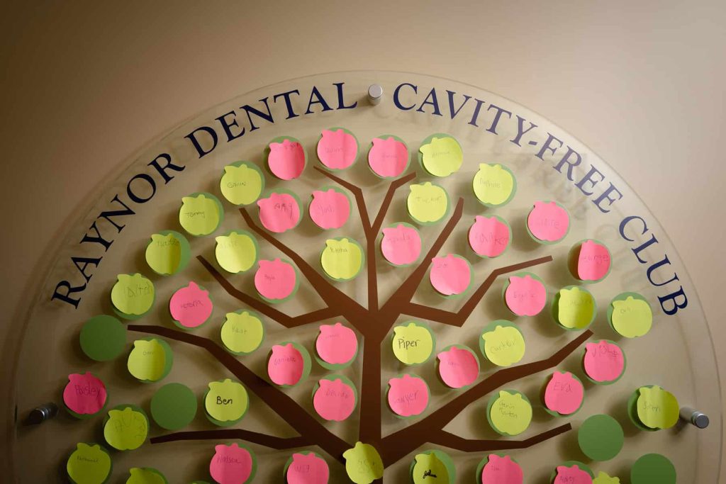 Cavity Free Club on wall in Keene